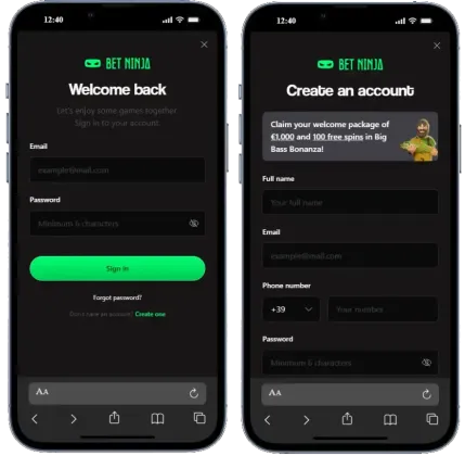 Betninja registratie