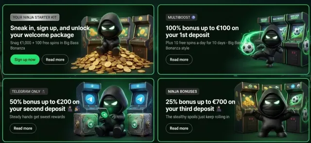 Betninja Casino bonus
